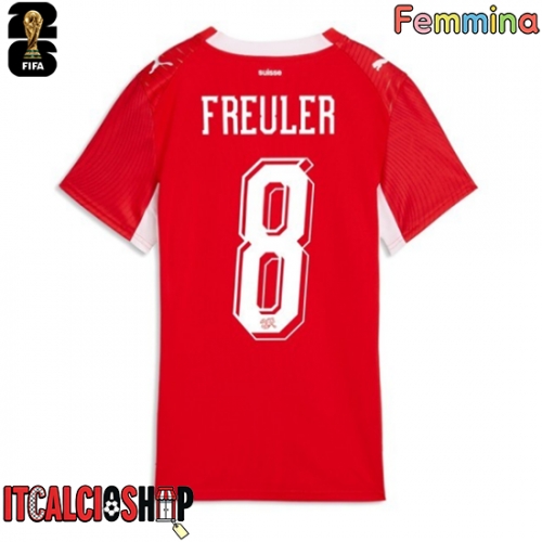 Svizzera Ruben Vargas #17 Prima Maglia Femmina Mondiali 2026 Manica Corta